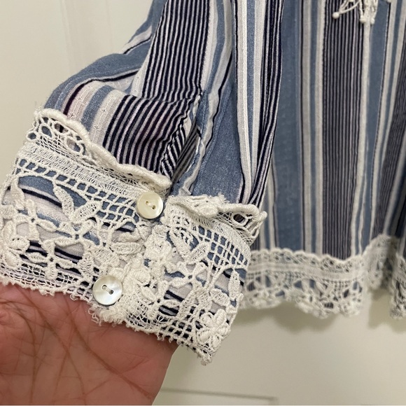 Sundance Women's Top Cotton Lace Cottagecore Feminine Cowgirl Size Large‎ - Picture 4 of 8